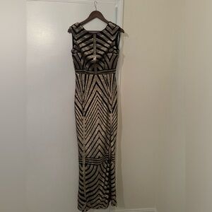 Black and gold black tie fancy dress